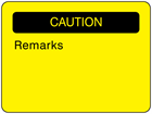 Caution fluorescent label