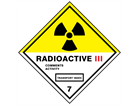 Radioactive 111 7 hazard warning diamond sign