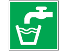 Drinking water symbol safety sign.