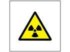 Radiation hazard symbol safety sign.