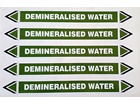 Demineralised water flow marker label.