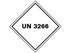 UN 3266 (Corrosive liquid, basic, inorganic) label.