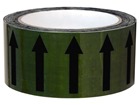 Flow indication tape for water