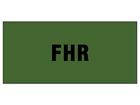 FHR pipeline identification tape.