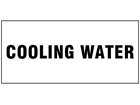 Cooling water pipeline identification label