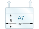 Document pocket, A7 horizontal, with tie attachments