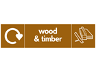 Wood and timber WRAP recycling signs