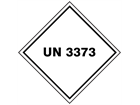 UN3373, hazard diamond label
