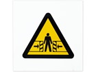 Entrapment hazard symbol safety sign.