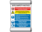 Site safety notice scaffold banner