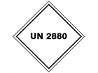 UN 2880 (Calcium hypochlorite) label.