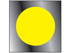 Yellow window safety decal