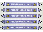 Phosphoric acid flow marker label.