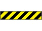 Heavy duty barrier tape, black and yellow chevron