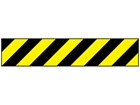 Heavy duty barrier tape, black and yellow chevron