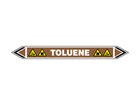 Toluene flow marker label.