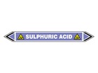 Sulphuric acid flow marker label.