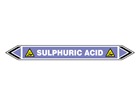 Sulphuric acid flow marker label.
