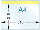 Document pocket, A4 horizontal, with magnetic fixing