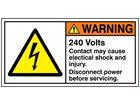 240 Volts label