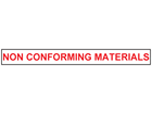 Non conforming material tape