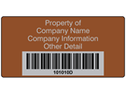 Scanmark foil barcode label (text on colour), 38mm x 76mm