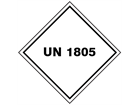 UN 1805 (Phosphoric acid, acetone) label.