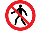 No unauthorised persons symbol floor marker