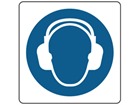 Wear ear protection symbol label.