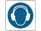 Wear ear protection symbol label.