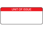 Unit of issue label