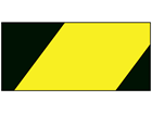 Hazard warning black and yellow pipeline identification tape.