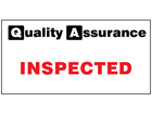 Inspected quality assurance sign