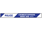 Police, crimestoppers 0800 555 111 barrier tape