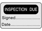 Inspection due label