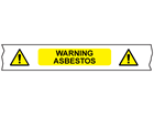 Warning asbestos safety tape.