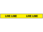 Live line barrier tape