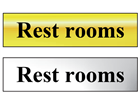 Rest rooms metal doorplate