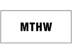 MTHW pipeline identification tape.