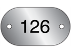 Serial Numbered Metal Nameplates, Aluminium 25mm x 45mm