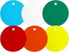 Plain plastic tag, 55mm dia.