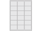 Silver polyester laser labels, 46.6mm x 63.5mm
