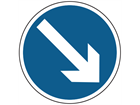 Keep right sign