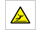 Risk of slipping symbol safety sign.