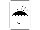 Keep dry packaging symbol label