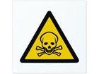 Caution toxic hazard symbol safety sign.