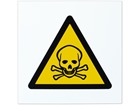 Caution toxic hazard symbol safety sign.