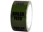 Boiler feed pipeline identification tape.