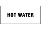 Hot water pipeline identification label