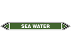 Sea water flow marker label.